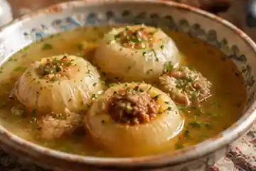 Supă armenească de ceapă umplută din Gherla, ilustrație gastronomică temporară